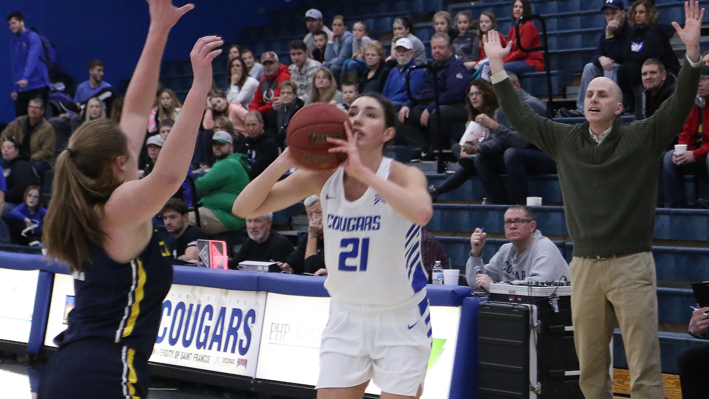 No. 9 Marian Knights Prove too Strong for Lady Cougars to Overcome