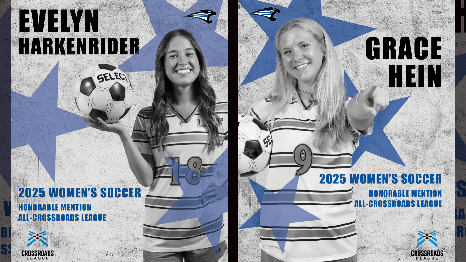 Harkenrider and Hein&nbsp;Awarded Honorable Mention All-Crossroads League Recognition