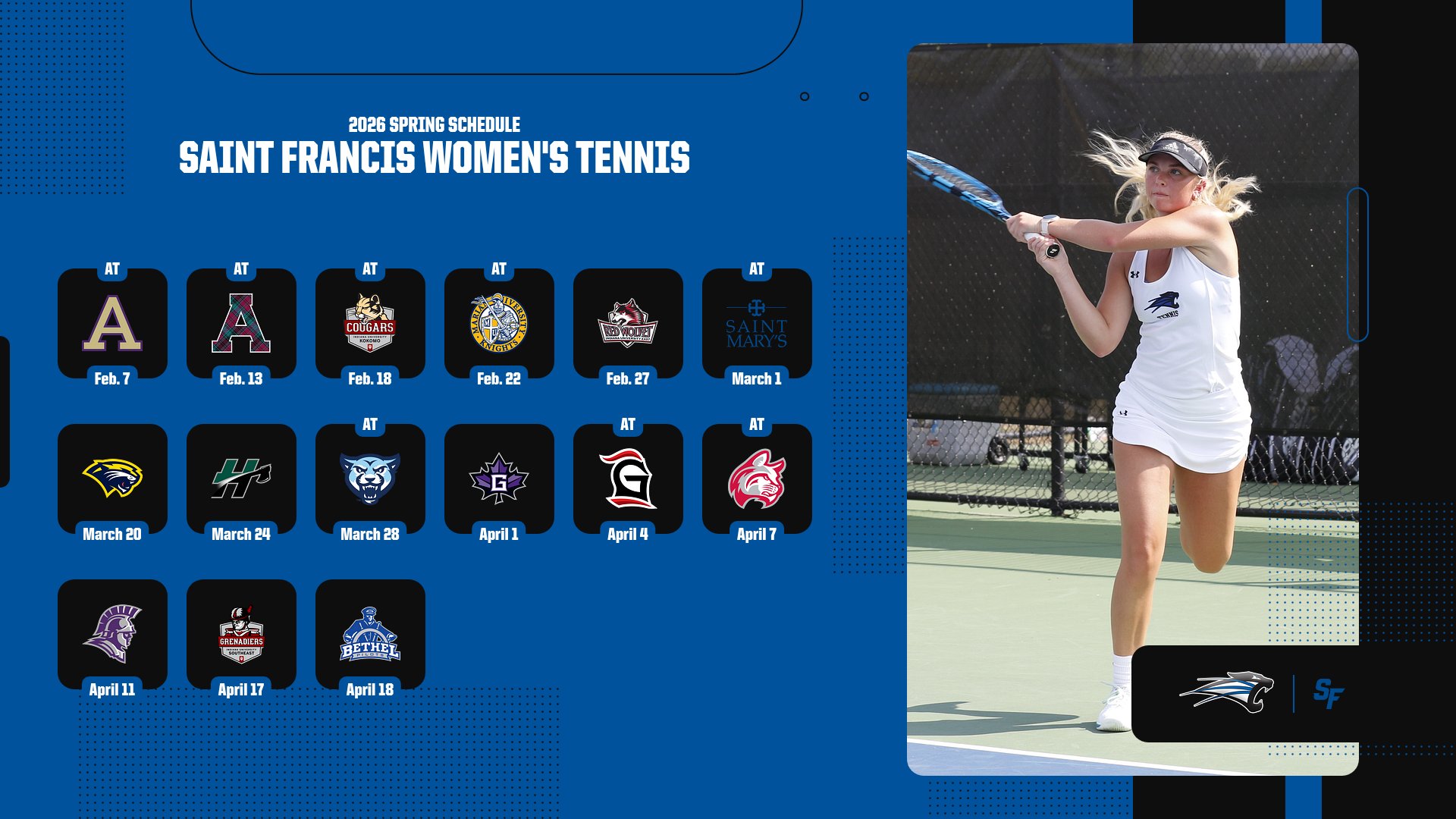 SF Women's Tennis Releases 2026 Spring Schedule